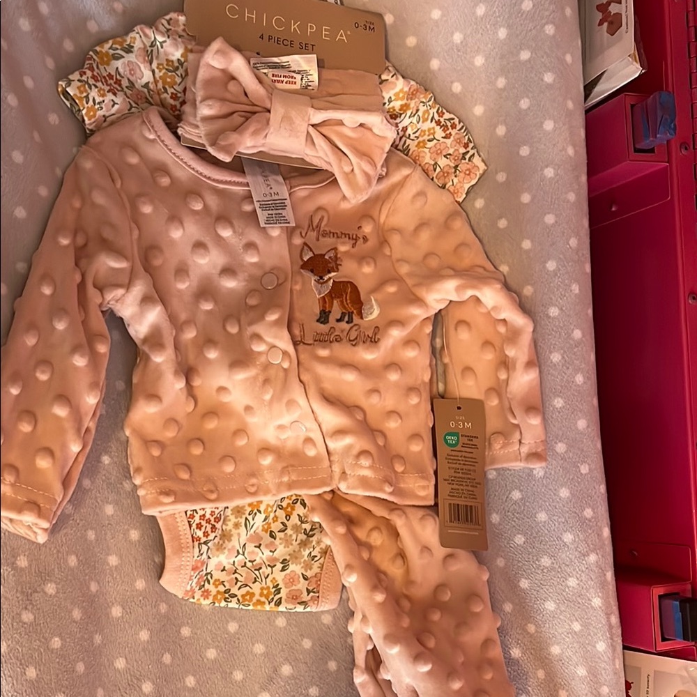 chick pea Pink Kids Pajamas Set